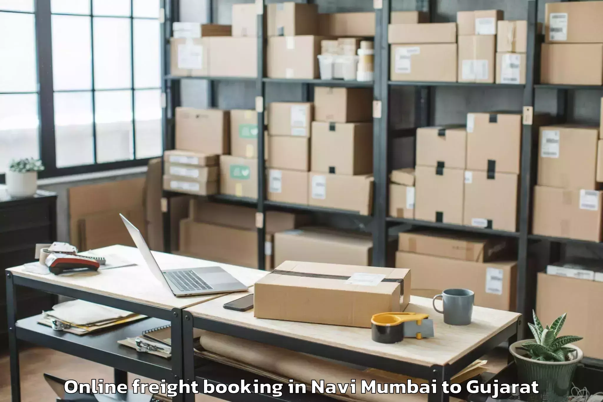 Top Navi Mumbai to Dahej Online Freight Booking Available